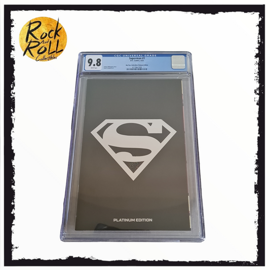 D.C Comics 4/23 - Superman #1 Big Time Collectibles Platinum Foil Edition - CGC 9.8
