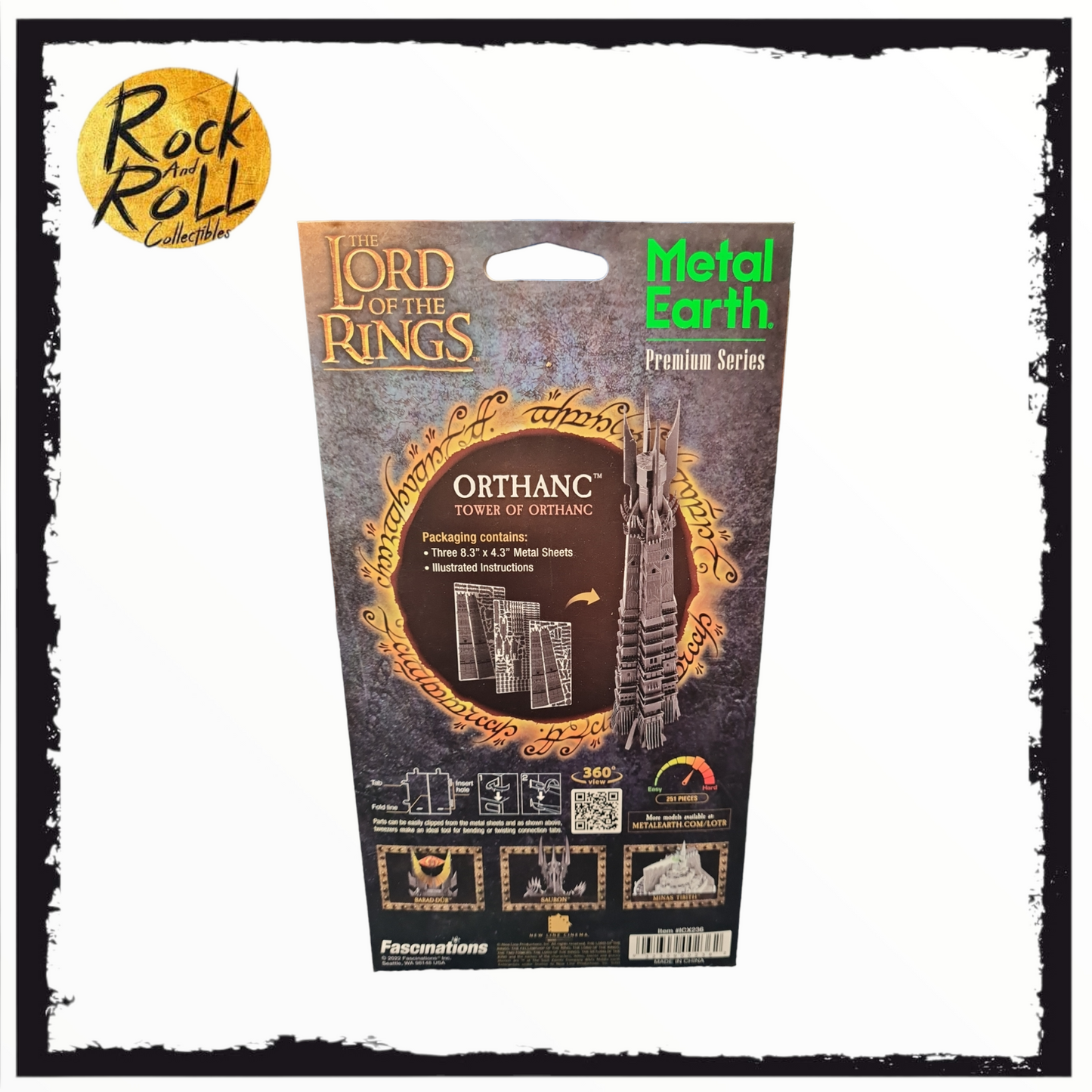 Metal Earth Premium Series Steel Model Kit - The Lord Of The Rings Orthanc